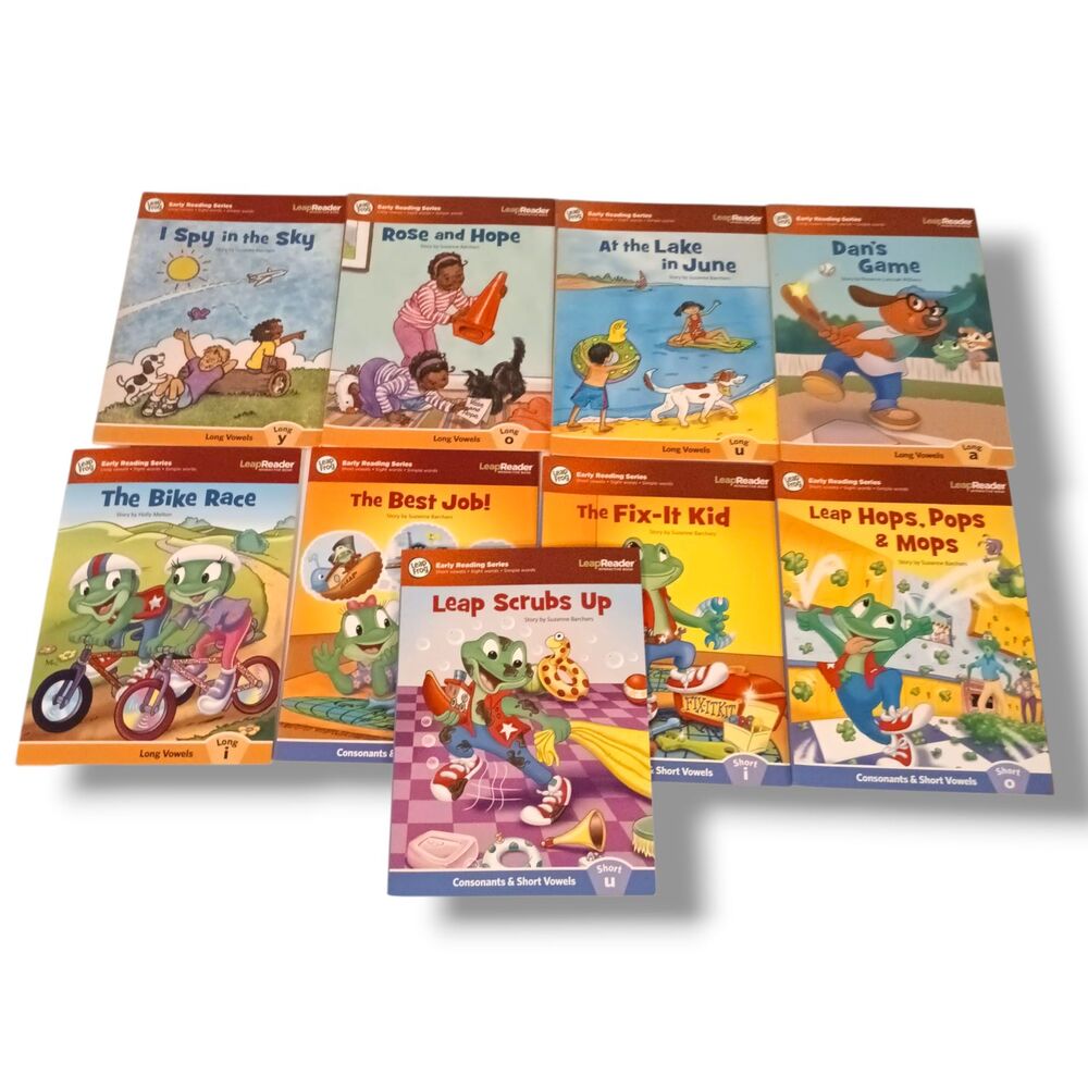 LeapFrog Early Reading Series LeapReader Interactive Books-Lot Of 9-Soft Cover-B